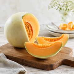 orange melon with juicy sweet Candy Melon flesh
