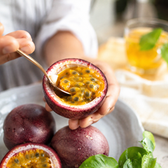 Panama Red passionfruit with edible passion fruit seeds