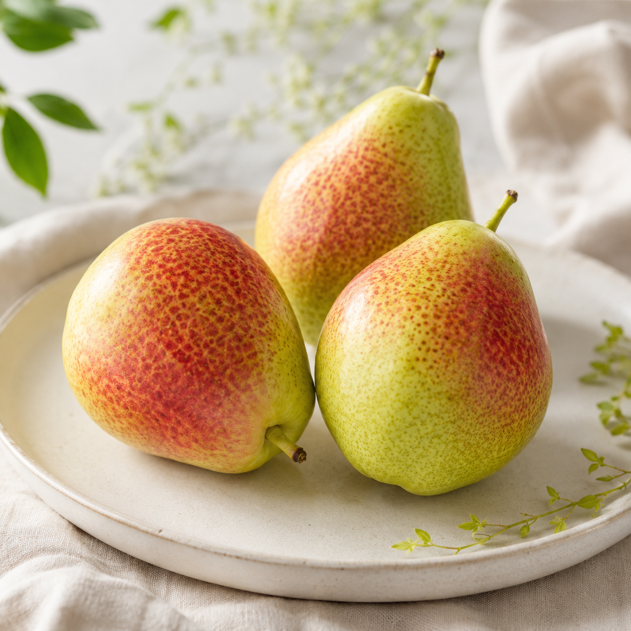 Pear and honey serving idea using Honey Belle Mini Pear