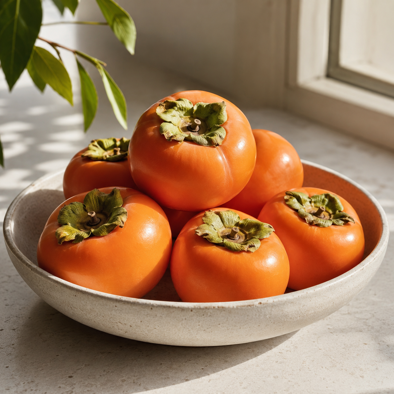 Imported persimmon fruit suitable for fresh snacking and fruit platters
