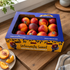 Premium yellow nectarine gift box with The Chosen Ones fruit