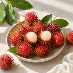 Spiky fruit rambutan from Southeast Asia