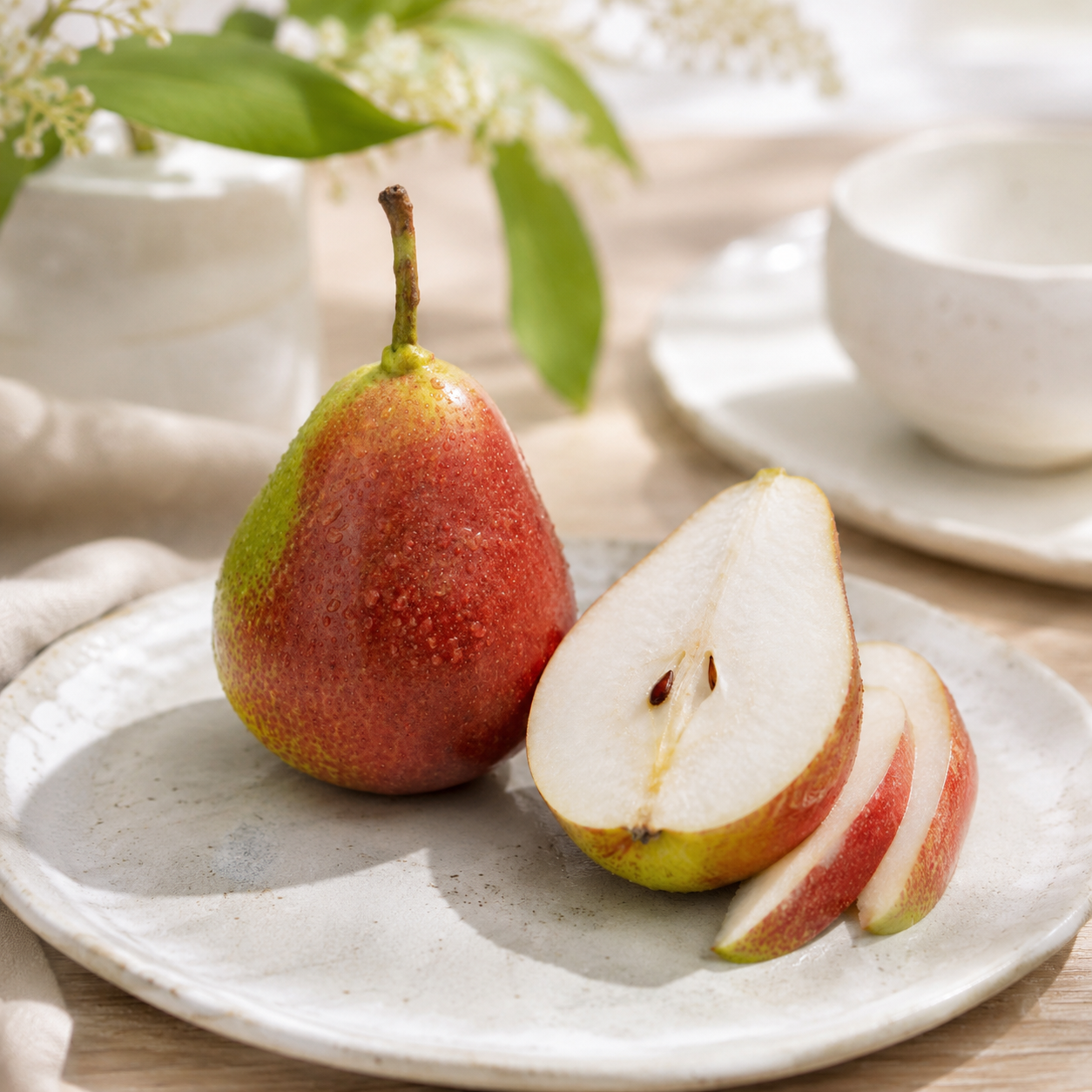 Red blush pear suitable for fresh eating, salads and fruit platters