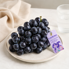 Red candy grapes style fruit platter with sweet crunchy grapes
