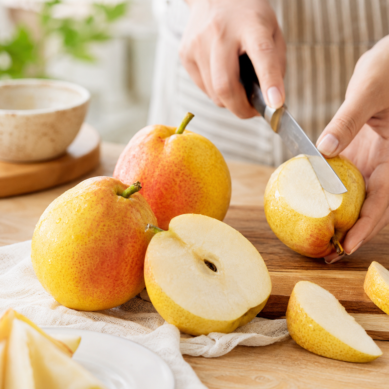 Red orange Papple Pear available at SKC Fruits Singapore