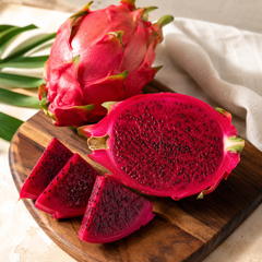 Red dragon fruit compared with white and yellow dragon fruit