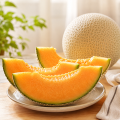 Rockmelon Australia fruit with juicy orange flesh served chilled