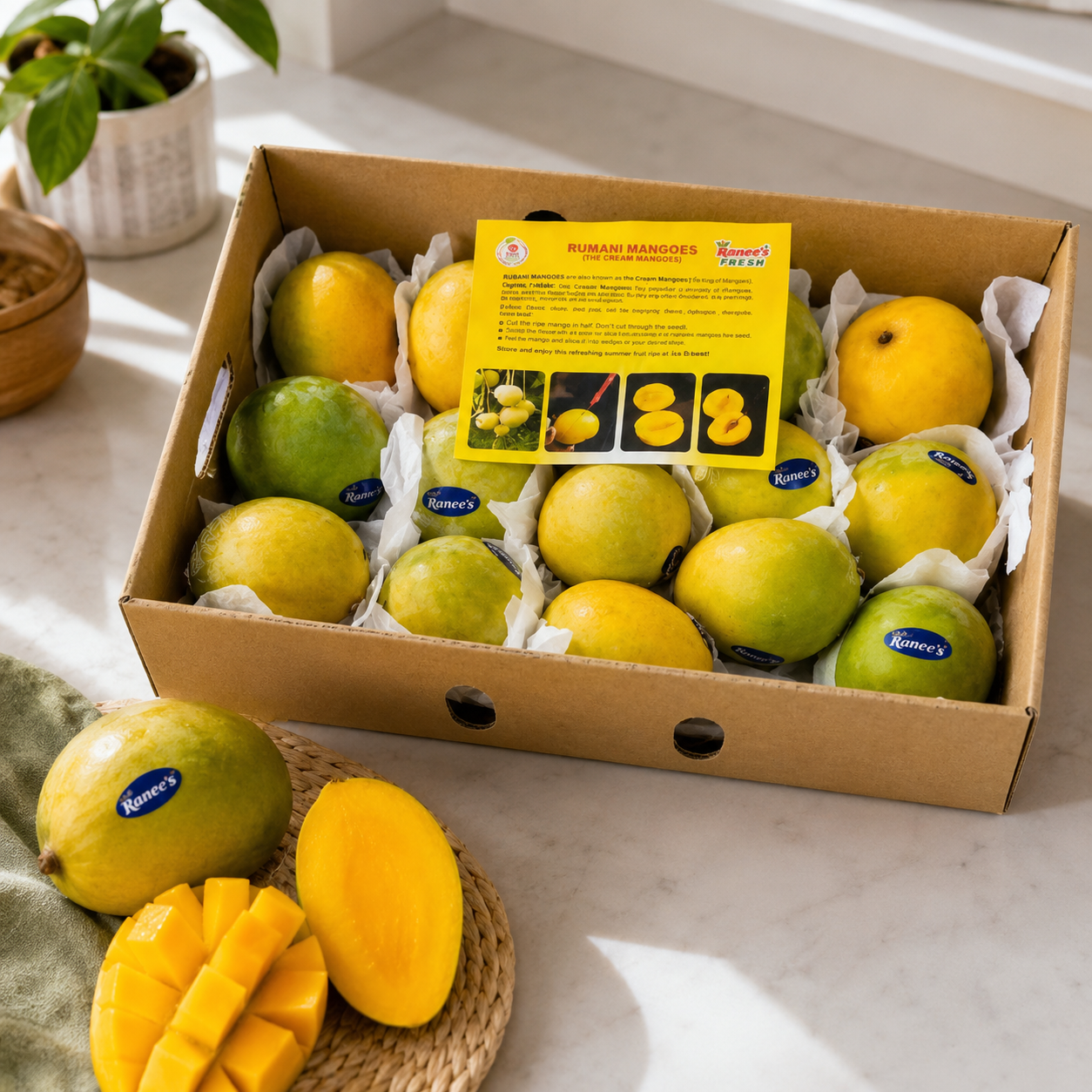 Rumani mango from southern India with juicy dessert-like texture