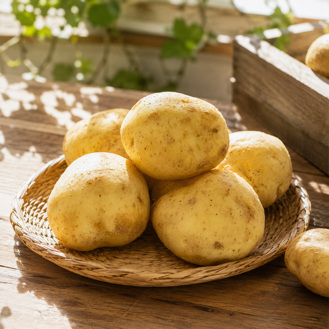 Russet potatoes good for baking with fluffy starchy texture after cooking