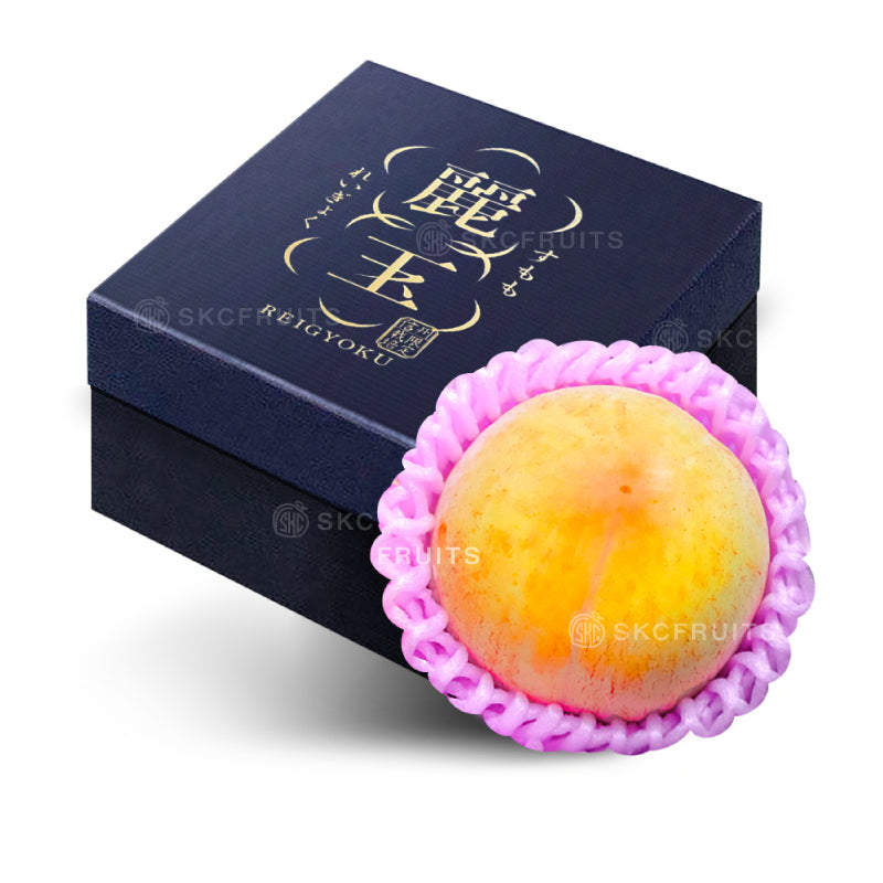 Shinano Pearl Plum from Japan with pale yellow pink-blushed skin Japanese Pearl Plum also known as Reigyoku and Shinano Pearl