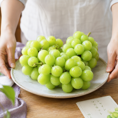 Shine Muscat grapes Korea with green seedless berries