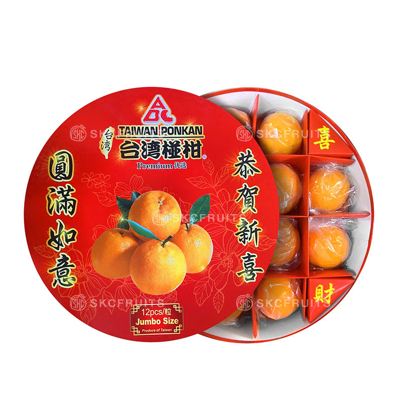 CNY Orange Gift Box ABC Taiwan Ponkan 台湾椪柑礼盒 - 12pcs
