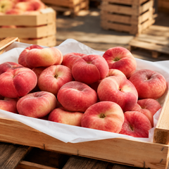 Spanish flat peach also known as paraguayo and Saturn peach