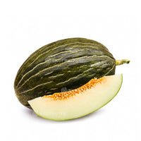Spanish Sapo Melon with mottled green toad skin rind