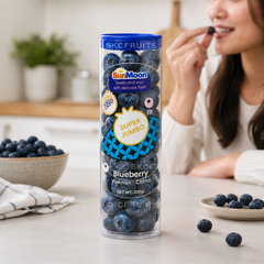 SunMoon Yunnan China blueberries with super jumbo berries and 200g label
