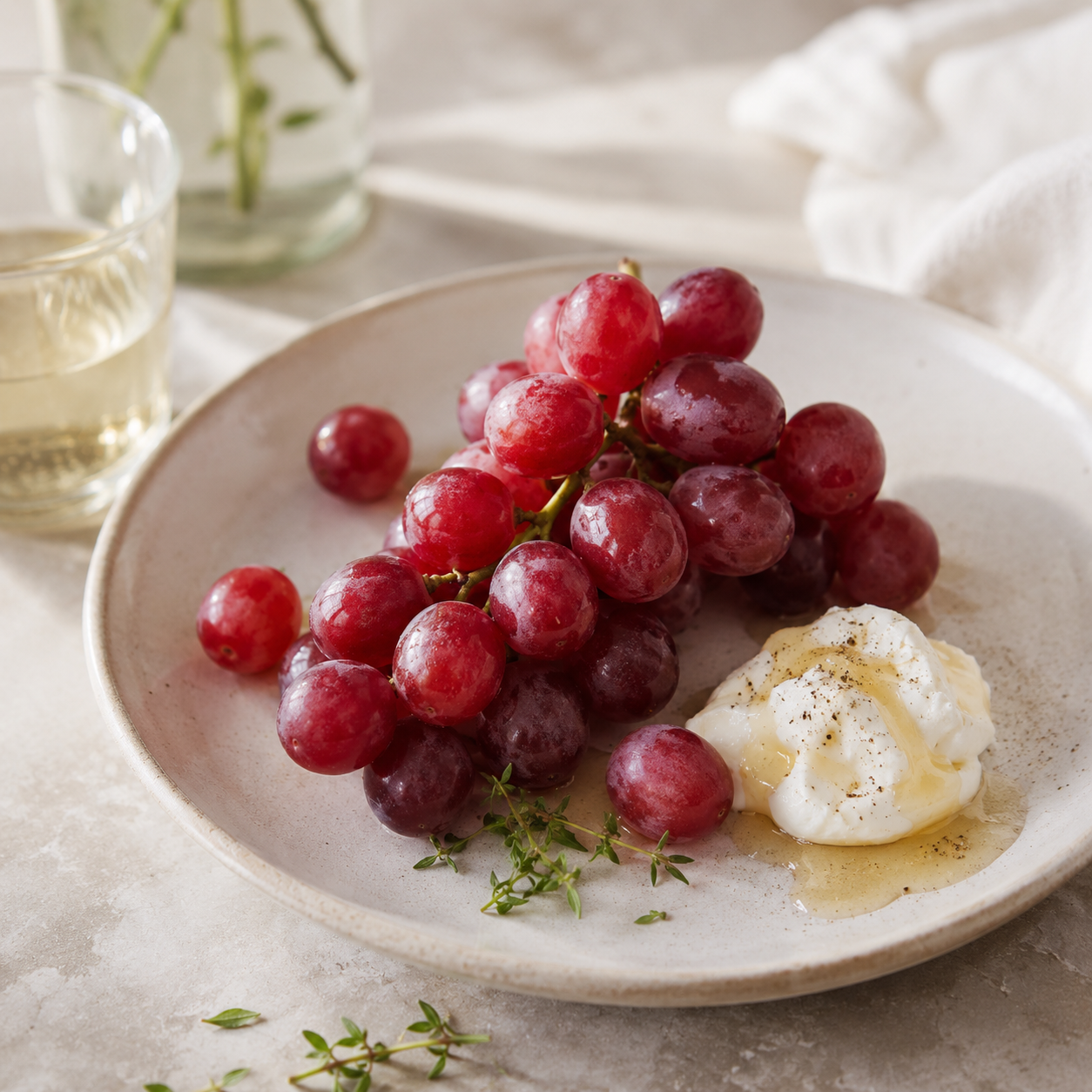 Sweet Celebration grapes served on a fresh fruit platter