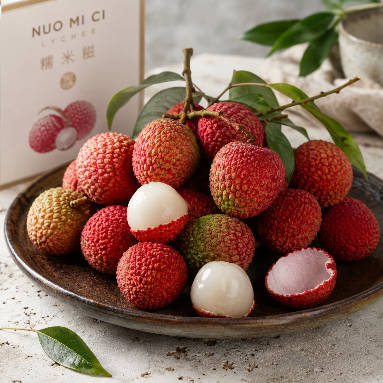 Sweet lychee tropical fruit with floral aroma
