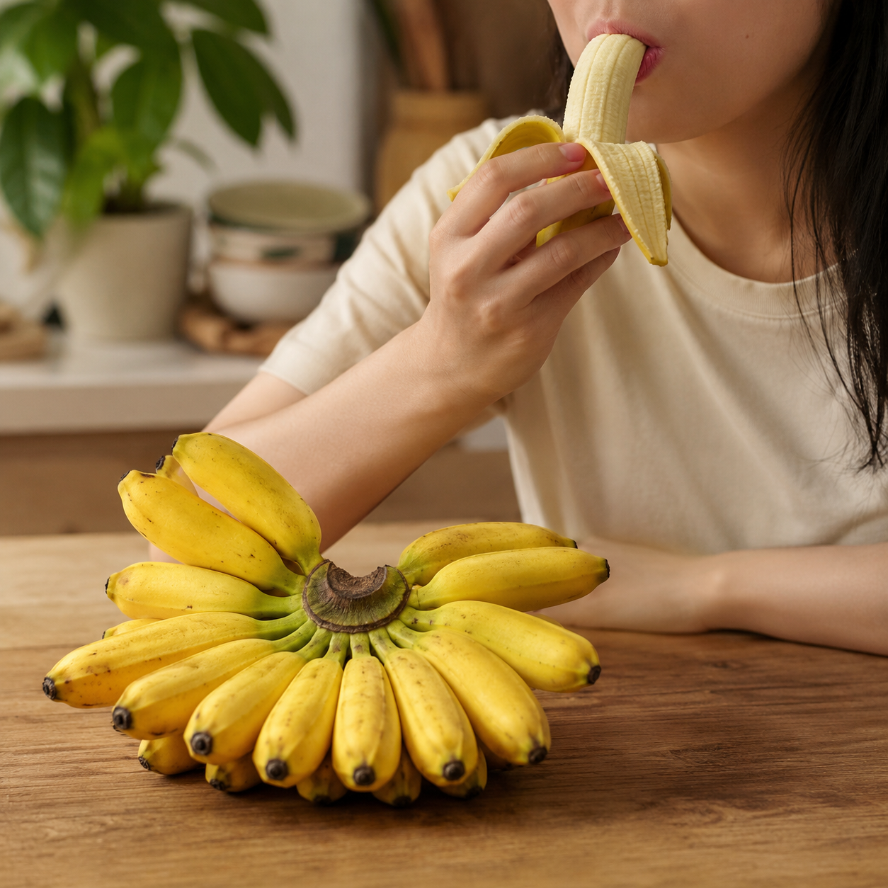 Sweet small banana Singapore for breakfast desserts and lunch boxes