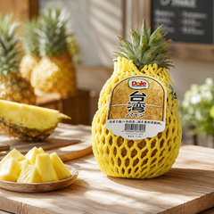 Taiwan Golden Diamond pineapple with juicy golden flesh and tropical aroma