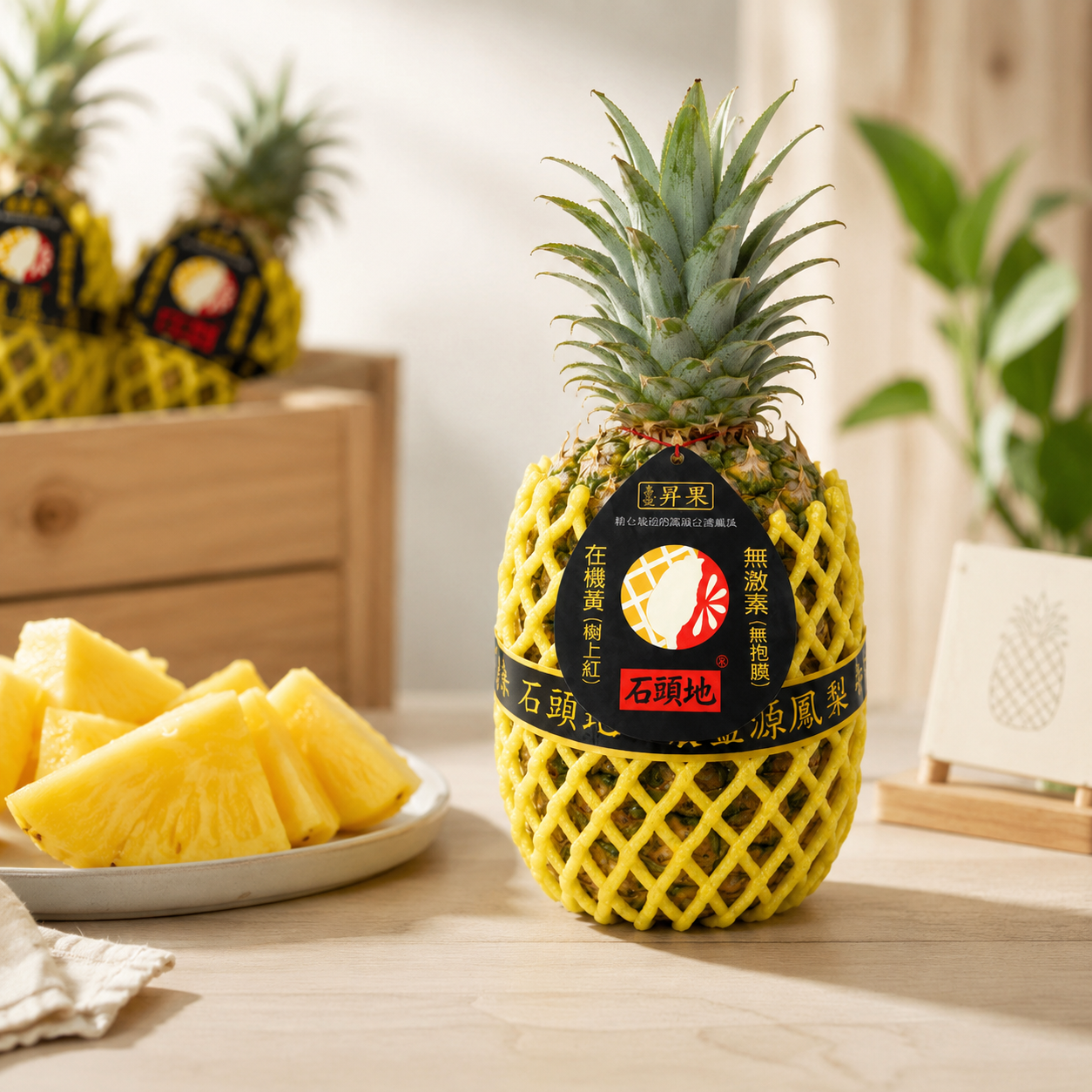 Taiwan pineapple with fragrant tropical flavour and golden flesh