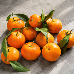 Tangerine peel and fresh mandarin orange fruit for snacking