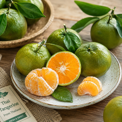 Thai green orange for sweet tangerine juice and fresh eating
