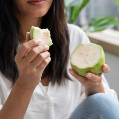 Thailand white guava sliced for fresh snacking