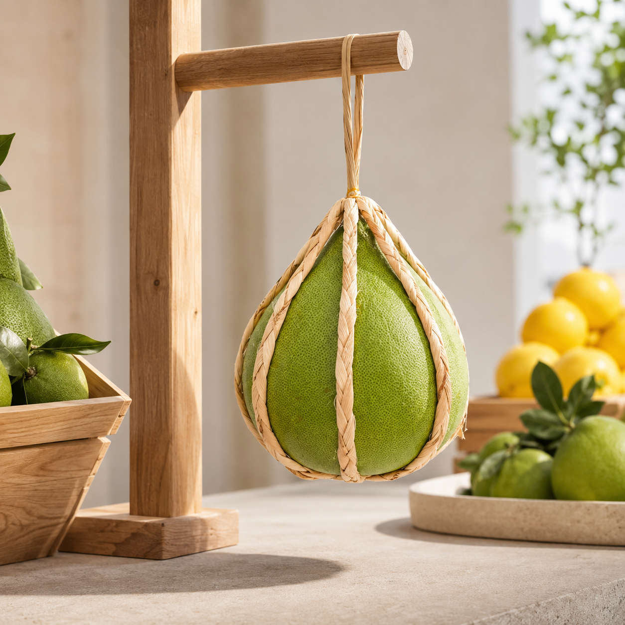 Red pomelo fruit with sweet ruby flesh for gifting and sharing
