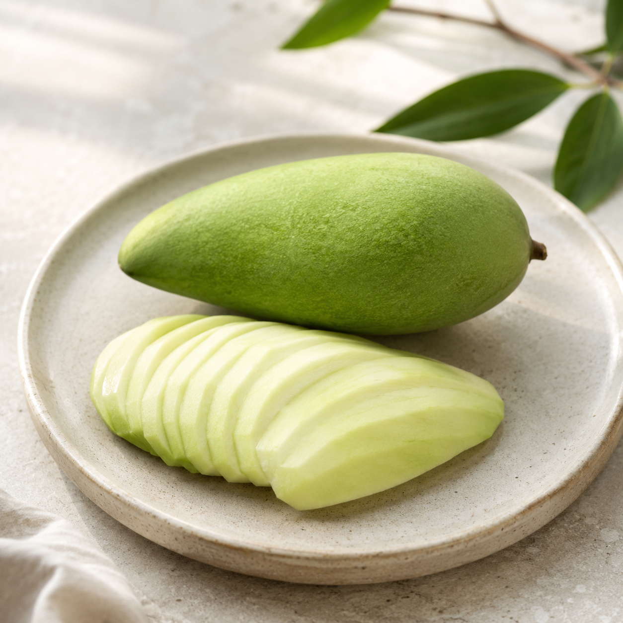 unripe mango used for Thai salad snacks and savoury dishes