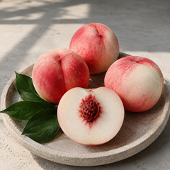 White peach Australia fruit with sweet floral aroma