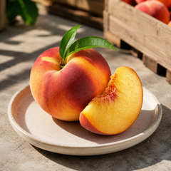 Fresh yellow peach fruit available in Singapore from SKC Fruits