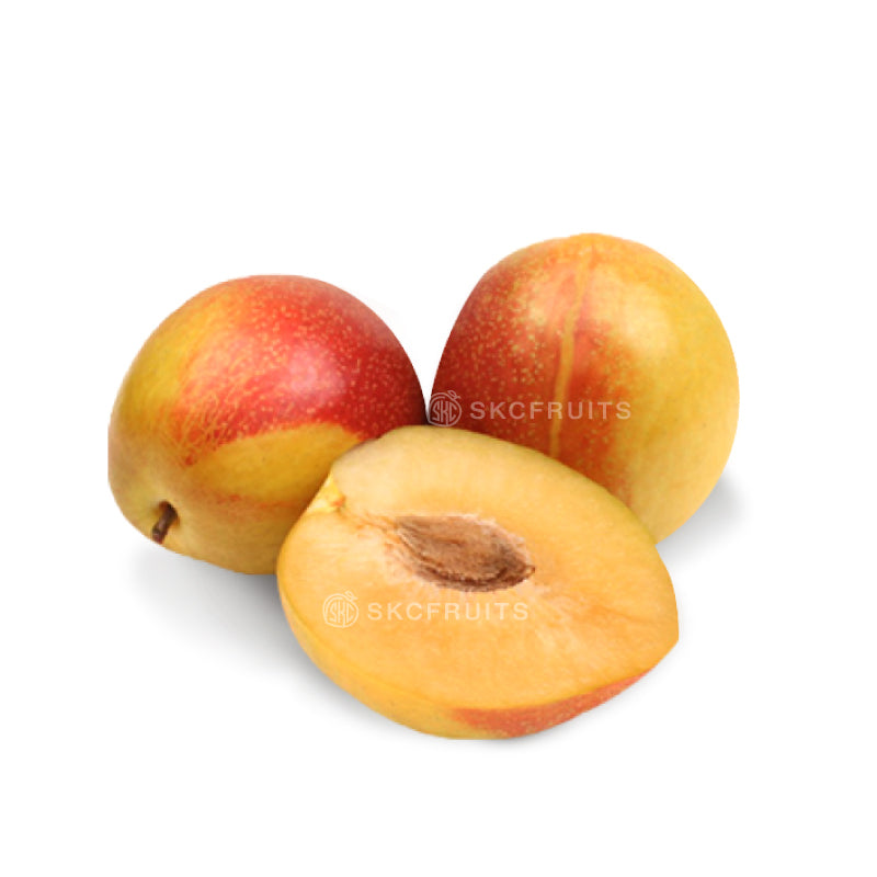 Amber Jewel Plum from Australia with red yellow skin and amber flesh Australia Amber Jewel Plum with sweet crisp low acid flavour