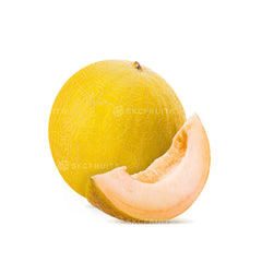 Candy Melon with smooth bright yellow skin and no netting