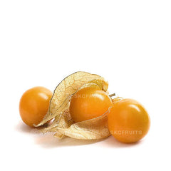 Fresh golden berries with papery husk cape gooseberry fruit
