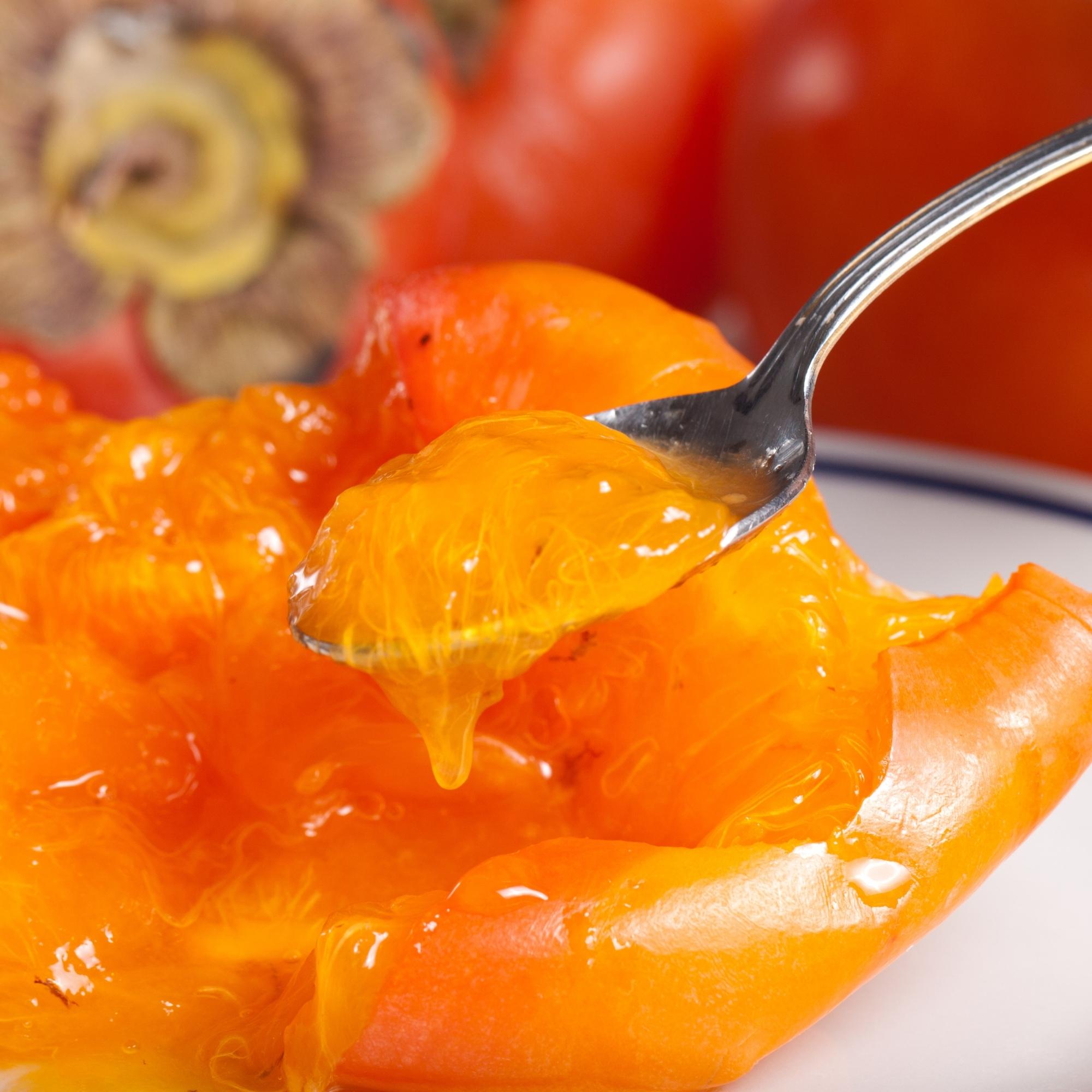Hachiya persimmon from Japan with soft sweet pudding-like flesh