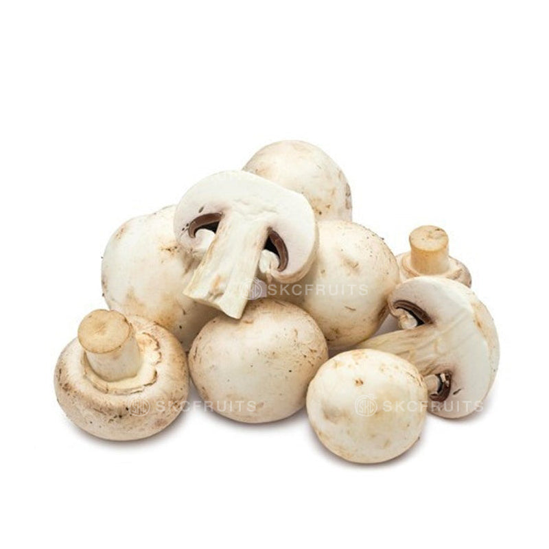 Holland White Button Mushrooms with firm white caps