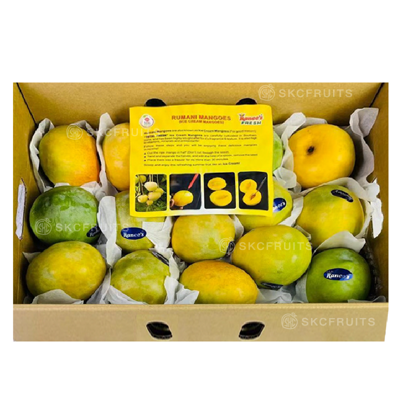 ice cream mango from India with soft scoopable flesh