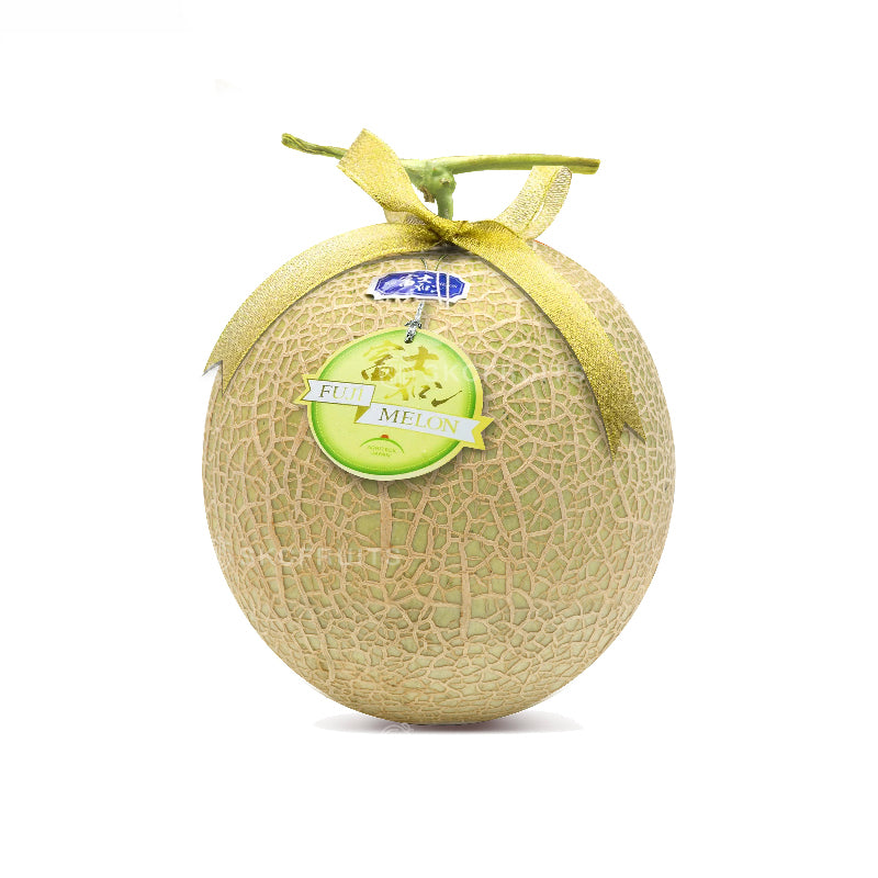 Japan rock melon cut open showing sweet juicy melon flesh