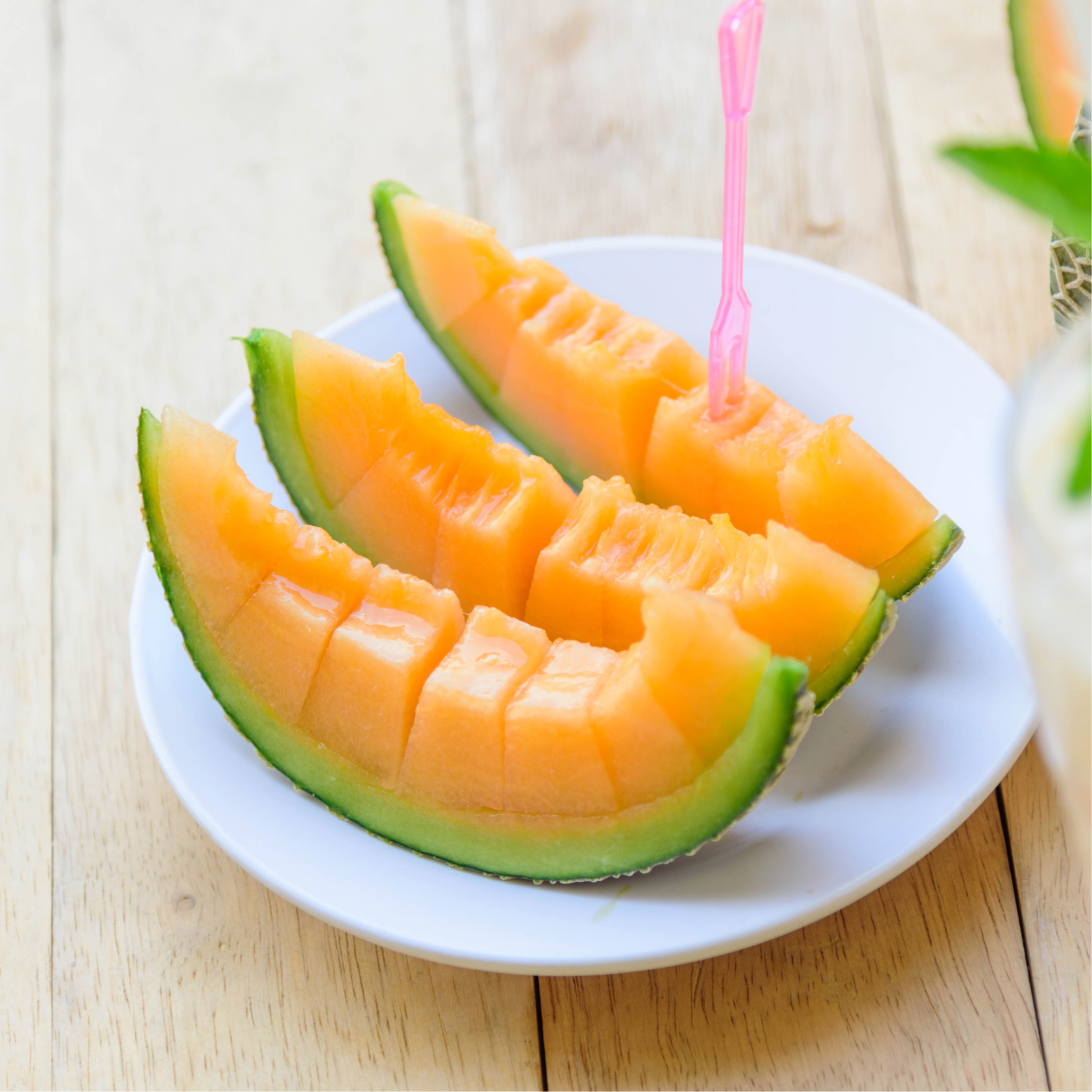 Kumamoto Orange Muskmelon with fragrant juicy melon slice