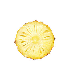 Cut Malaysia Josephine pineapple showing juicy yellow flesh