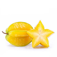 Malaysia Star Fruit Carambola with yellow ridged skin
