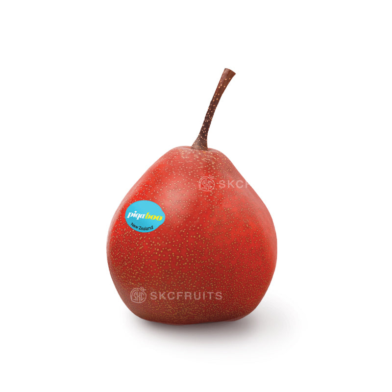 Piqa Boo red pear fruit with juicy crunchy nashi-like texture