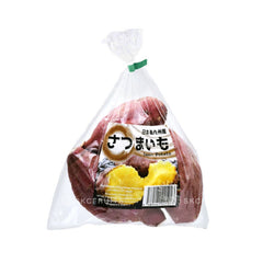 Japanese sweet potato with reddish purple skin and sweet cream coloured flesh