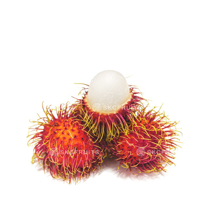 Thailand Red Rambutan with hairy red skin