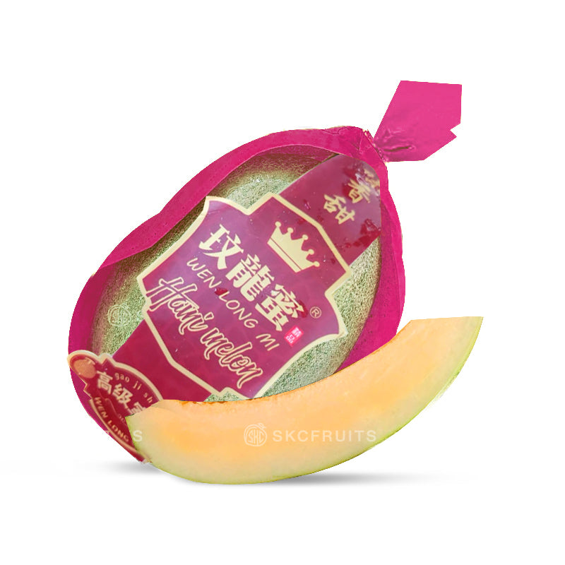 Wen Long Hami Melon from China with greenish yellow skin