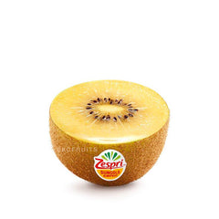 Yellow kiwi fruit with sweet tropical golden flesh